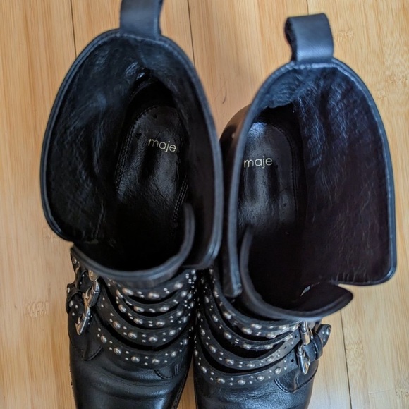 Maje! Edgy & Bold: Multi-Buckle Fortune Ankle Boots 🖤✨ - Picture 11 of 11